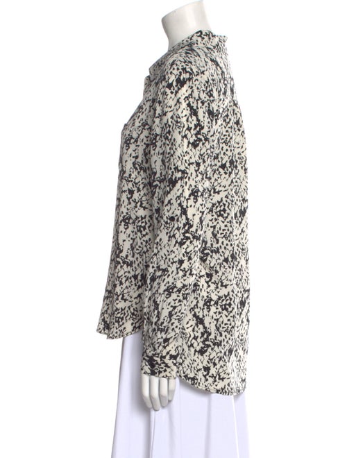 Diane von Furstenberg Silk Printed Button-Up Top