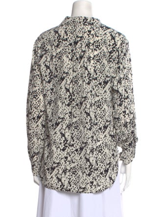 Diane von Furstenberg Silk Printed Button-Up Top