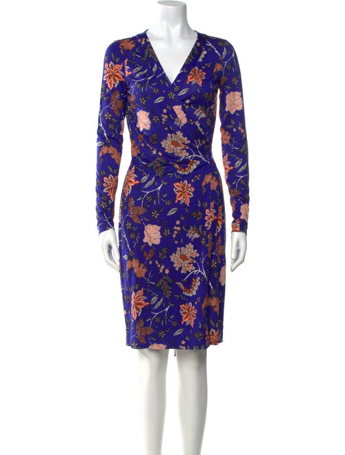 Diane von Furstenberg Floral Print Knee-Length Dress