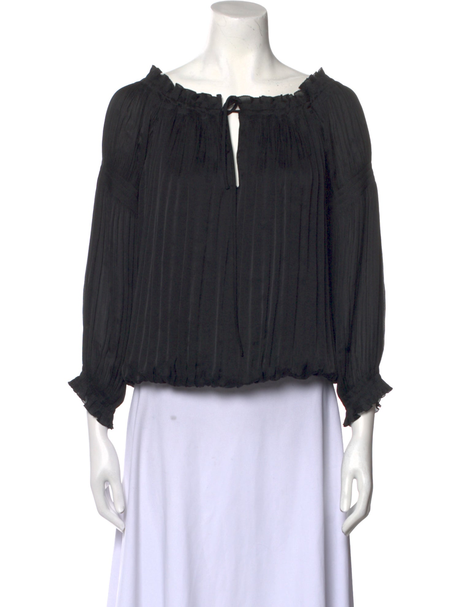 Diane von Furstenberg Off-The-Shoulder Three-Quarter Sleeve Blouse