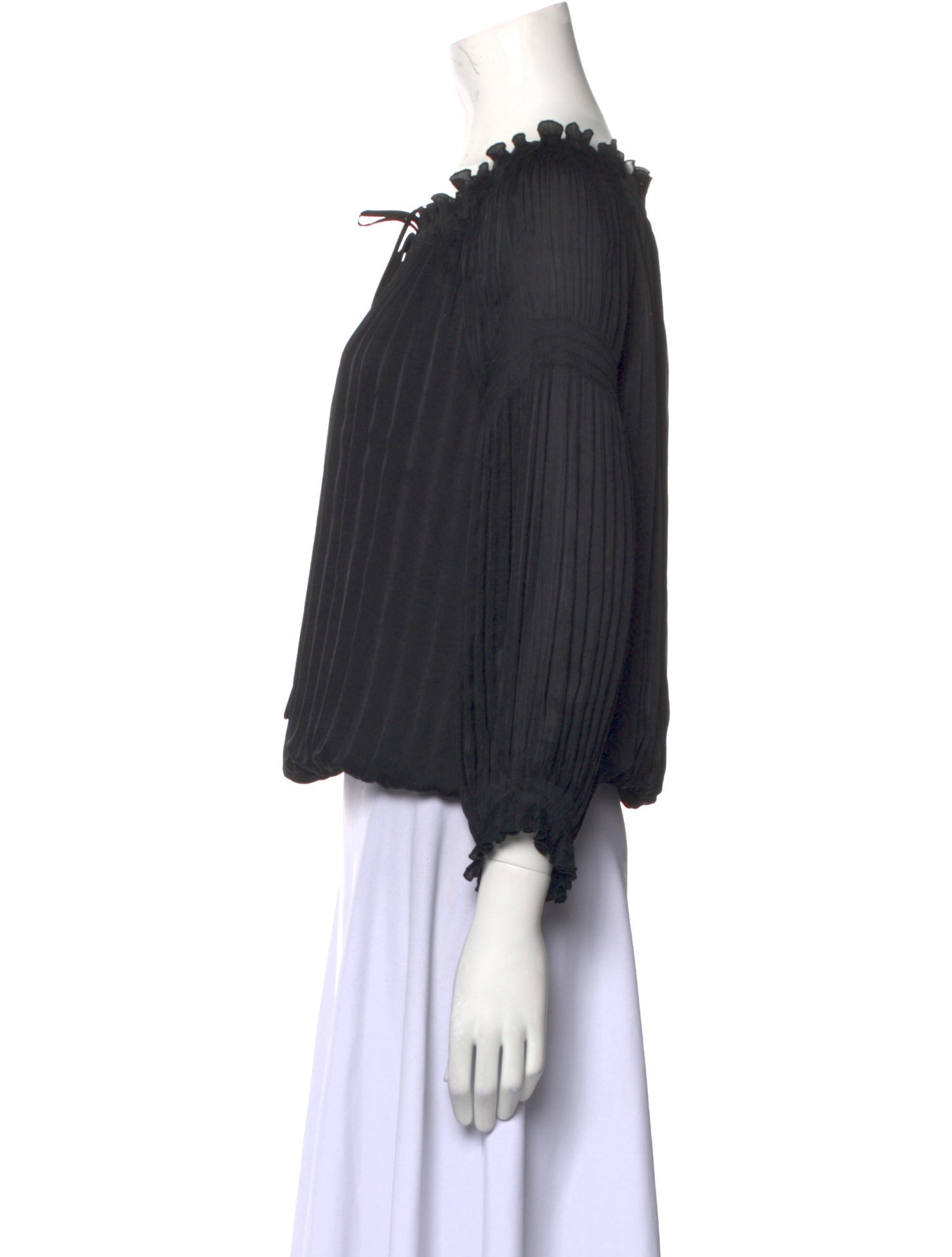 Diane von Furstenberg Off-The-Shoulder Three-Quarter Sleeve Blouse