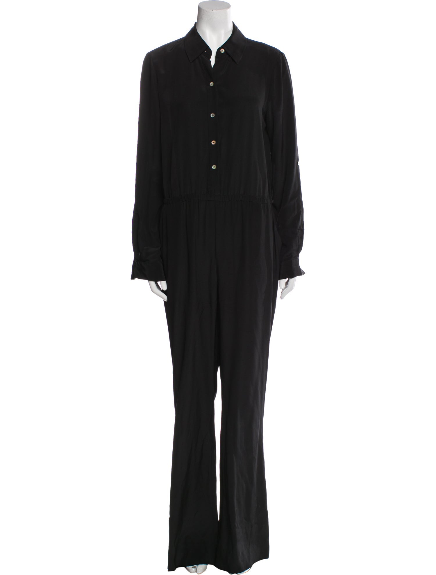 Diane von Furstenberg Silk V-Neck Jumpsuit
