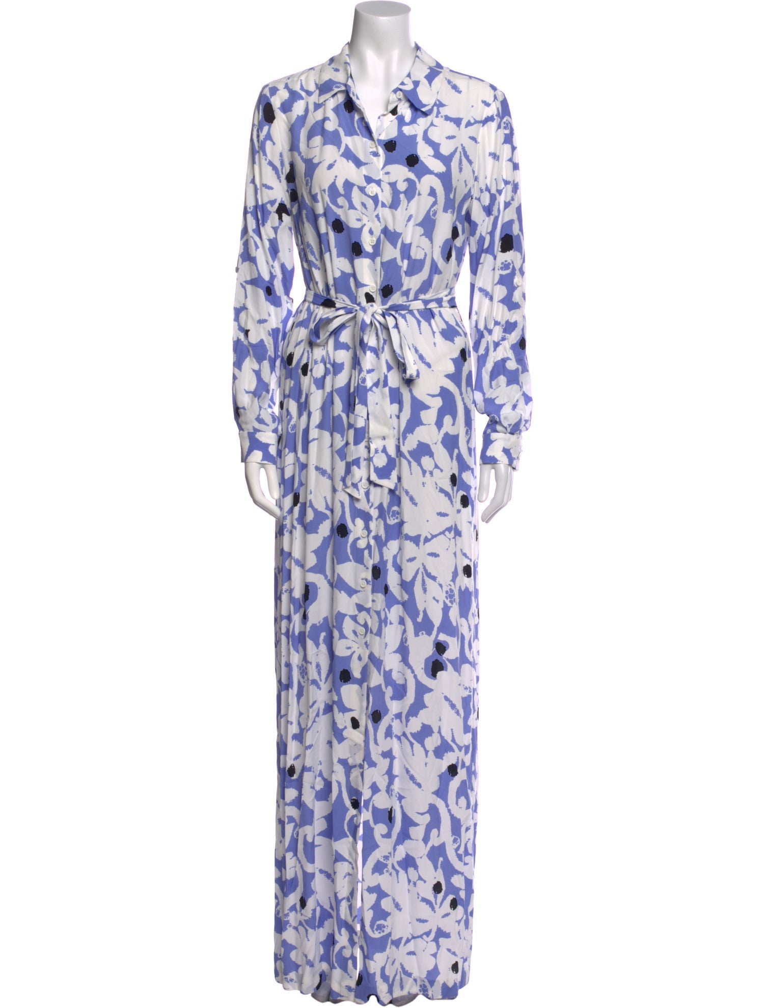 Diane von Furstenberg Floral Print Long Dress