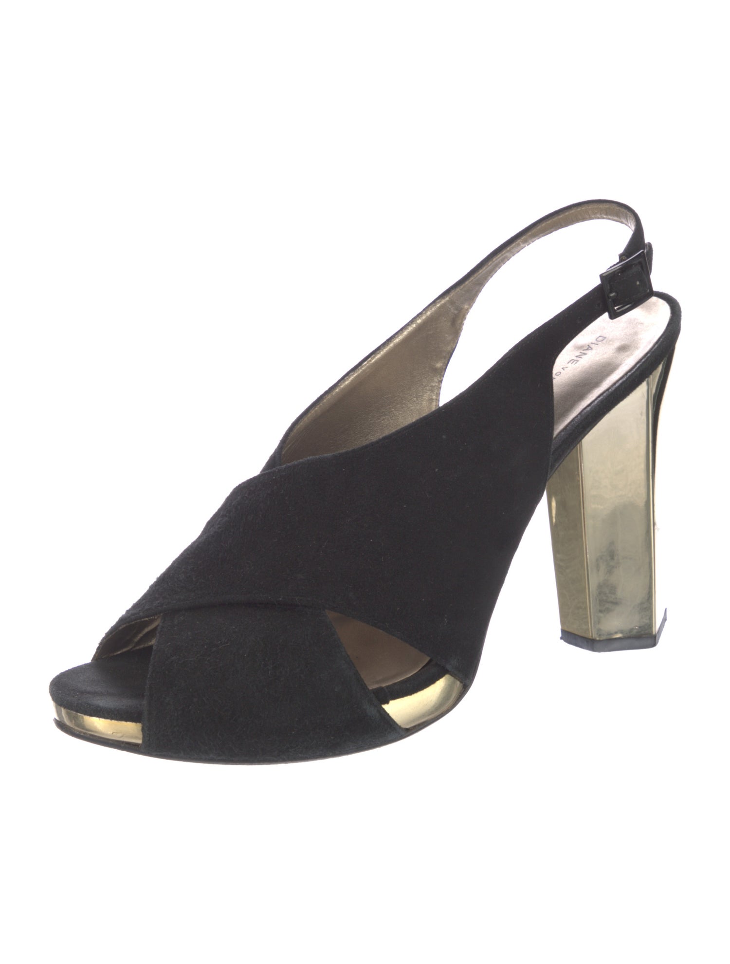 Diane von Furstenberg Suede Slingback Sandals