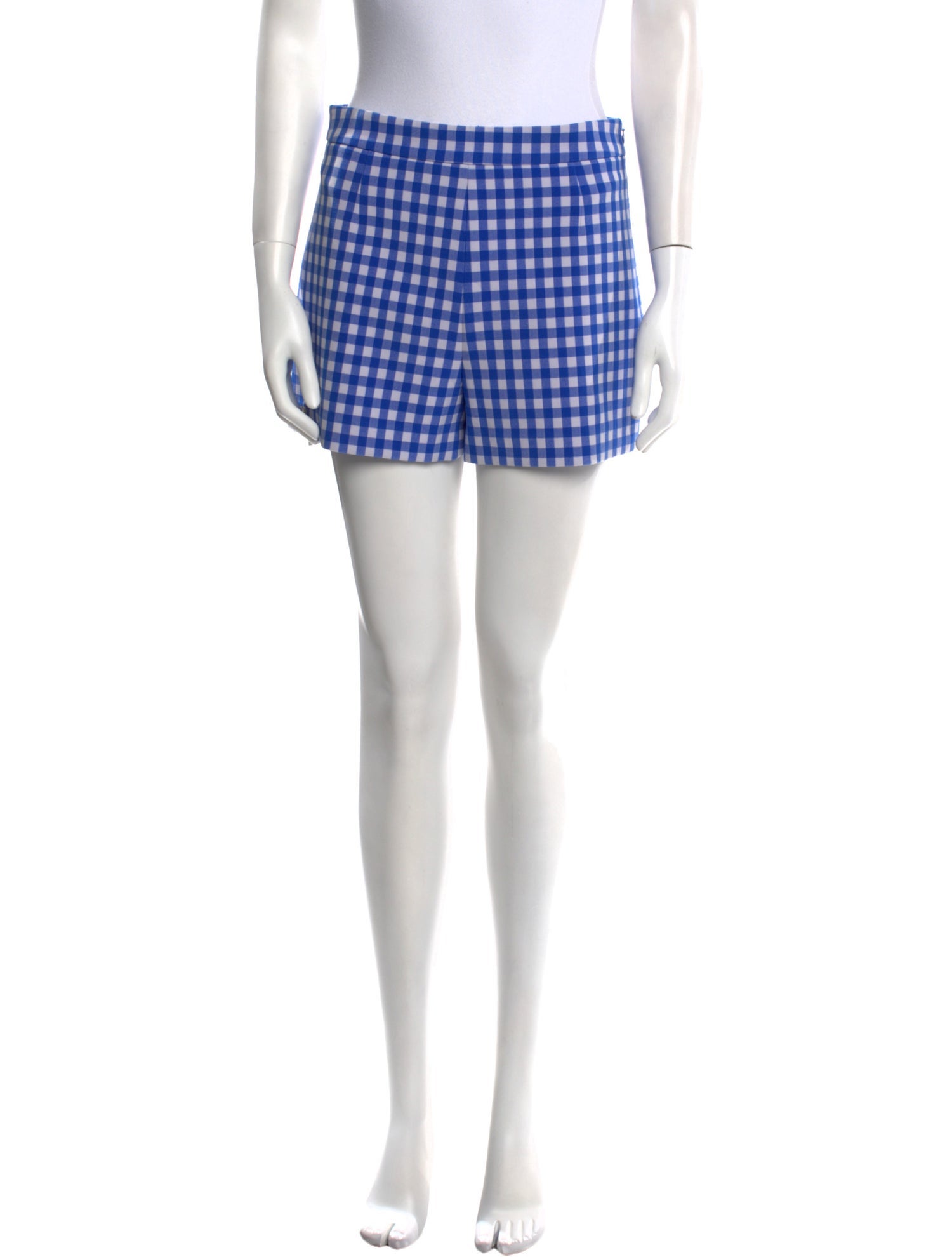 Diane von Furstenberg Plaid Print Mini Shorts