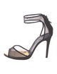 Diane von Furstenberg Suede Mesh Accents Sandals