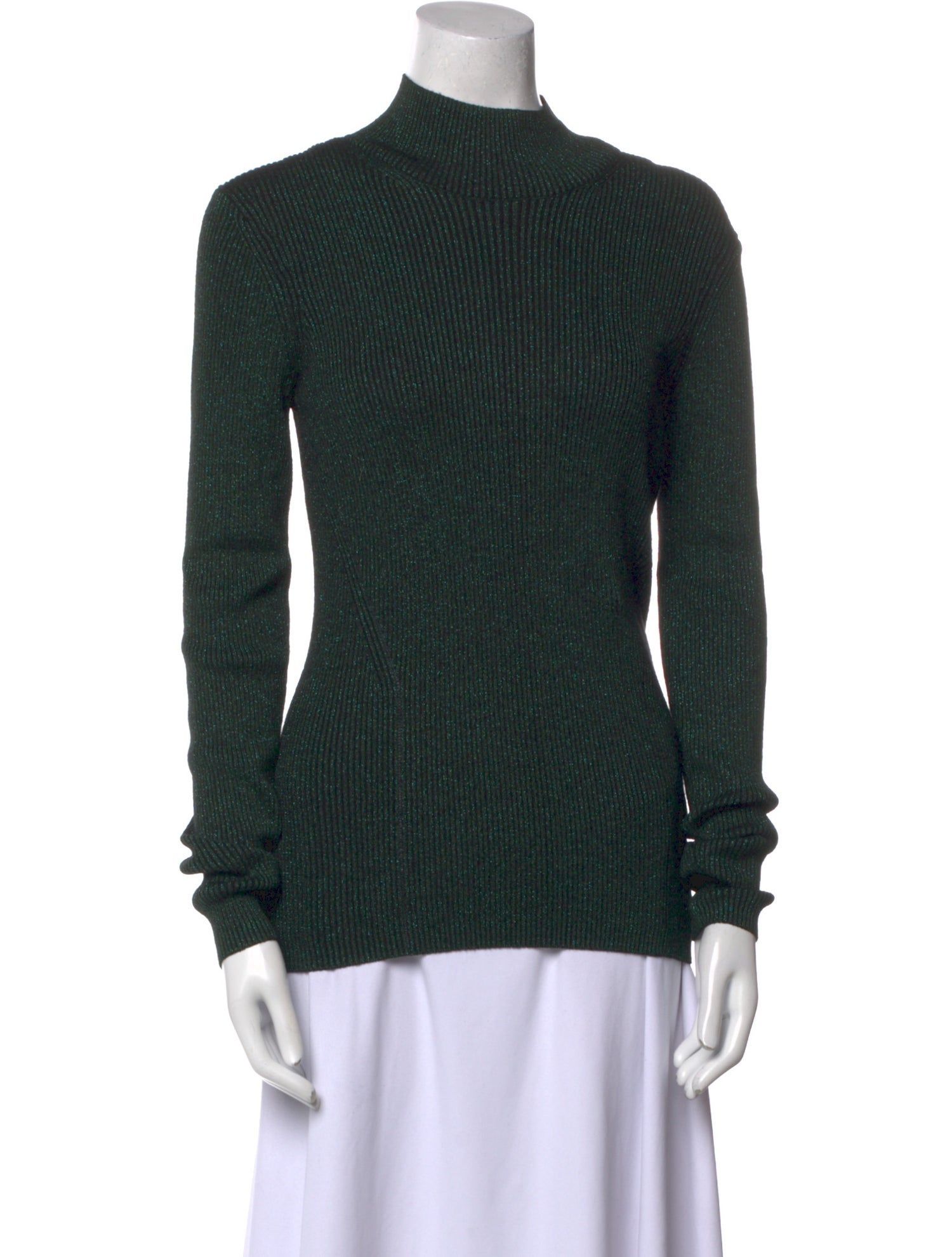 Diane von Furstenberg Merino Wool Mock Neck Sweatshirt