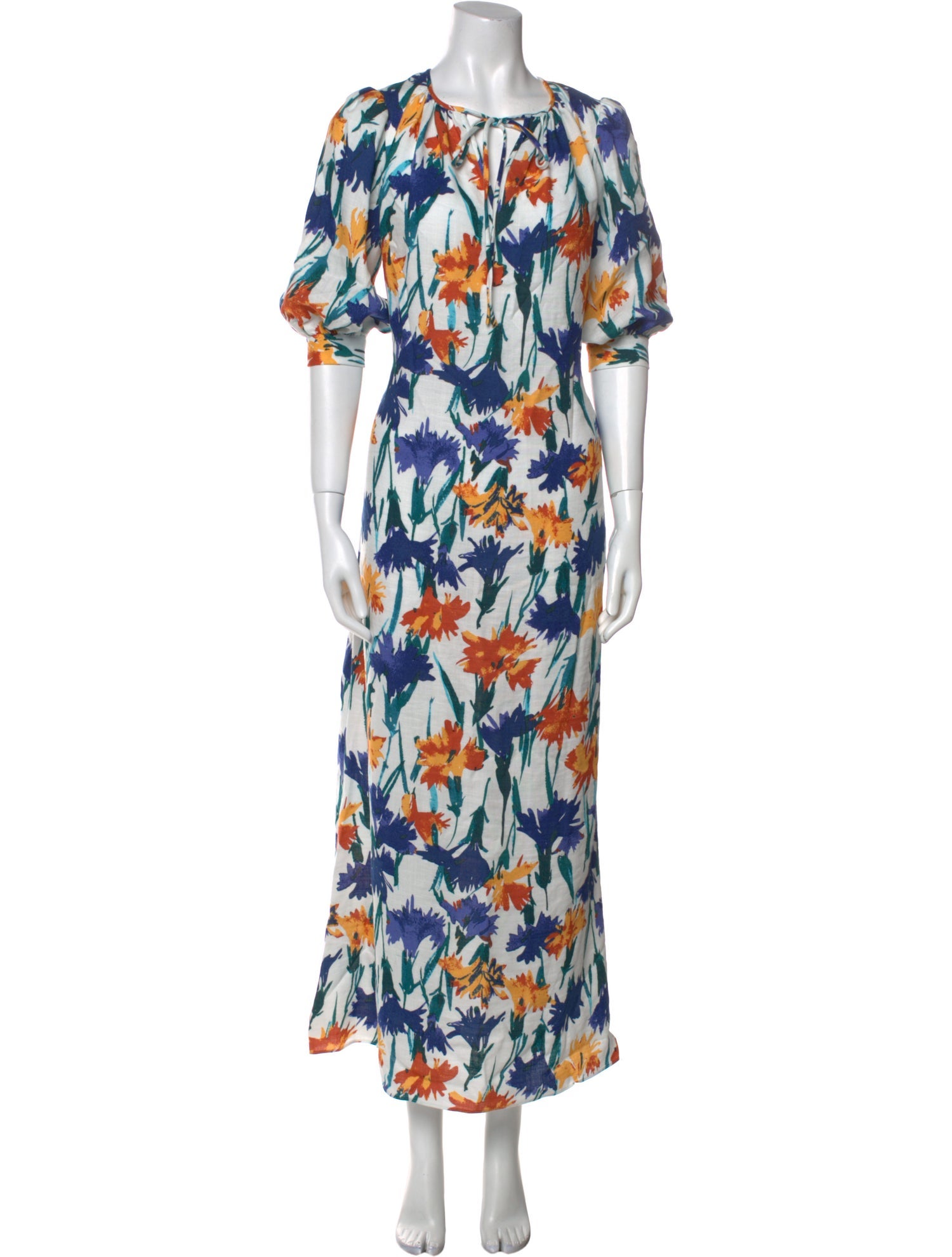 Diane von Furstenberg Floral Print Long Dress