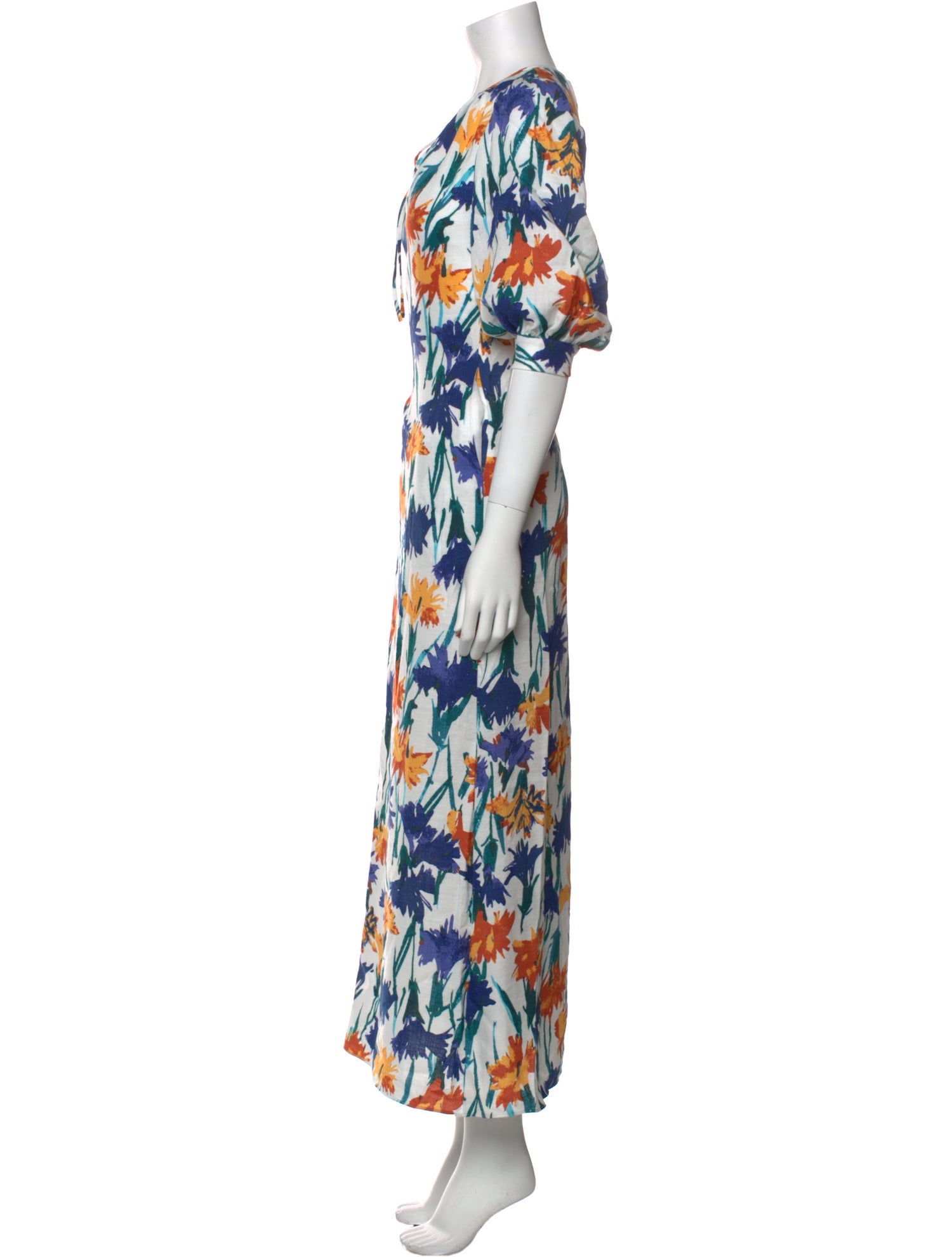 Diane von Furstenberg Floral Print Long Dress