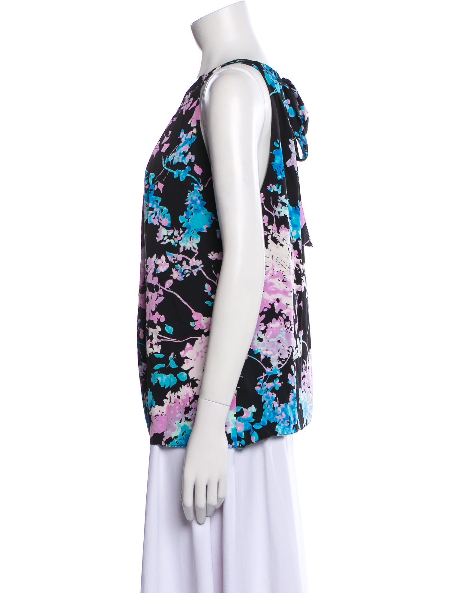 Diane von Furstenberg Floral Print Scoop Neck Top