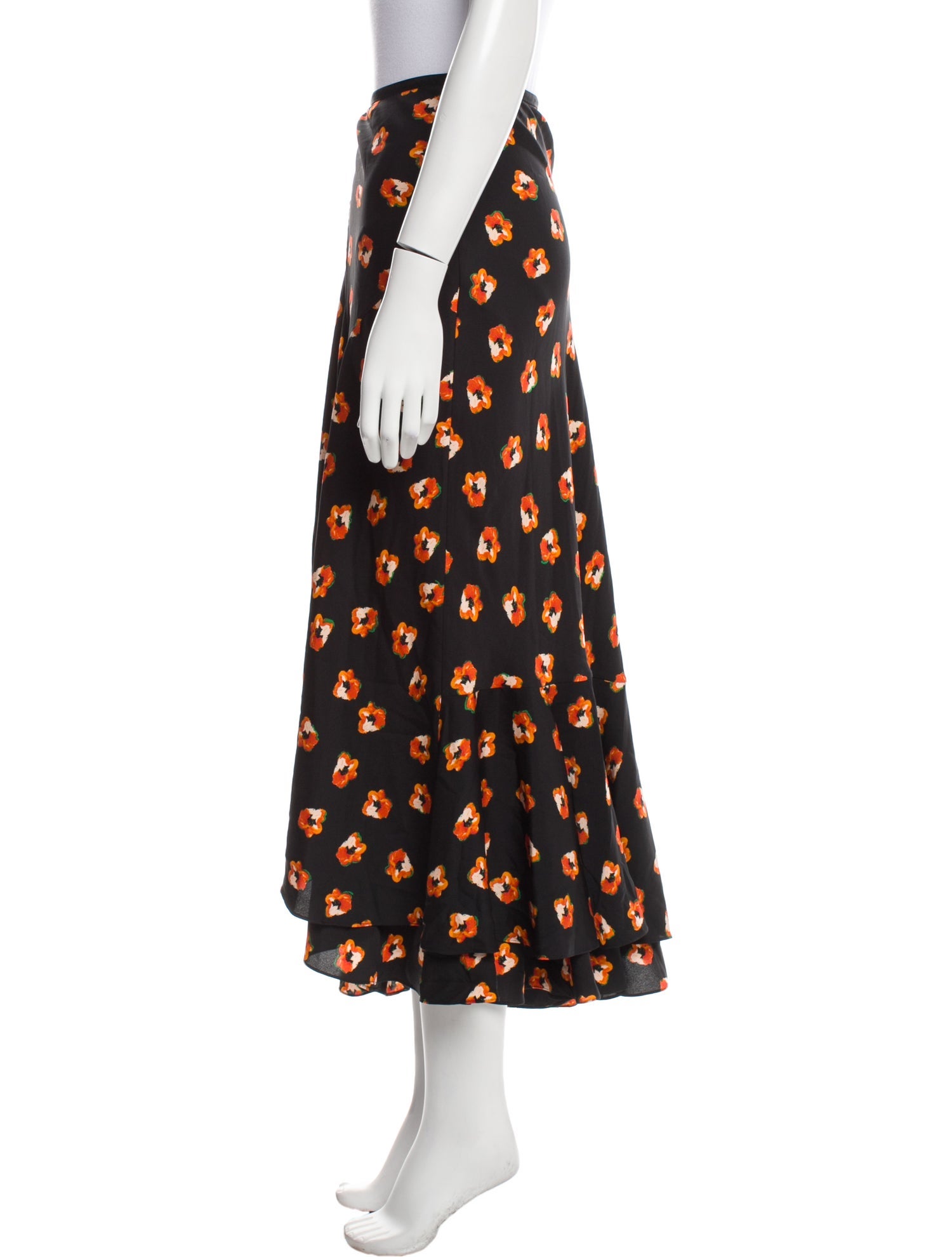 Diane von Furstenberg Silk Midi Length Skirt