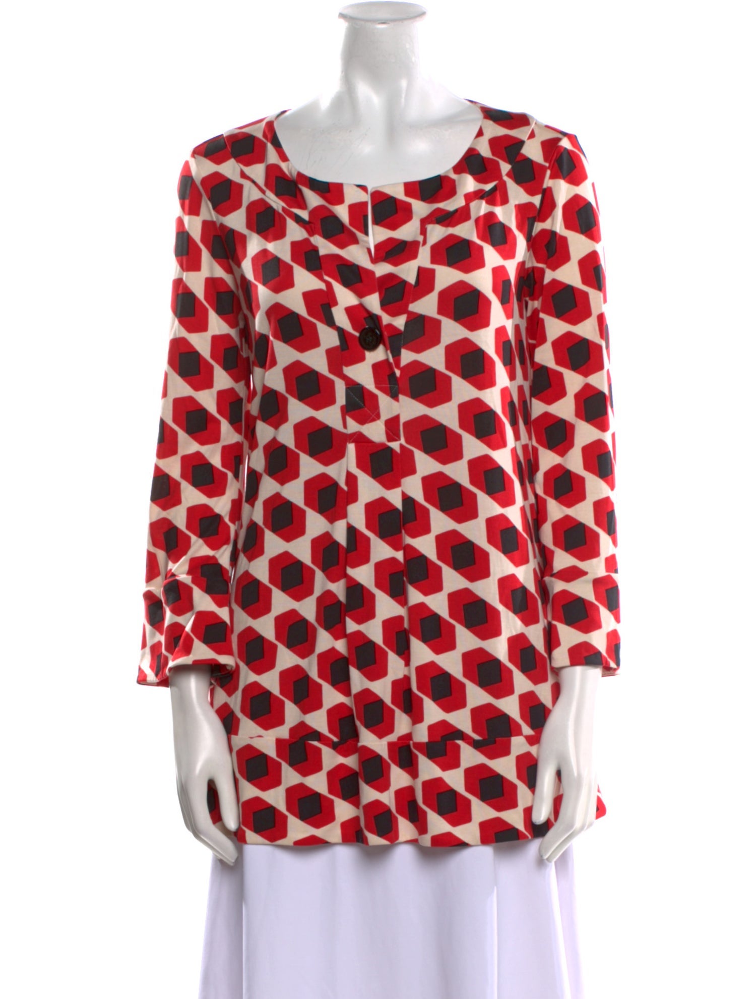 Diane von Furstenberg Silk Printed Blouse