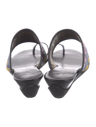 Diane von Furstenberg Leather Printed Slides