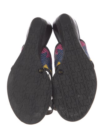 Diane von Furstenberg Leather Printed Slides