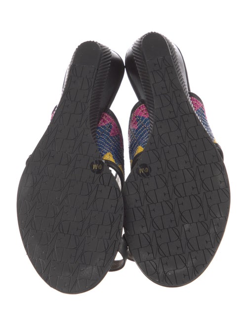 Diane von Furstenberg Leather Printed Slides