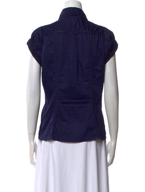 Diane von Furstenberg Short Sleeve Button-Up Top