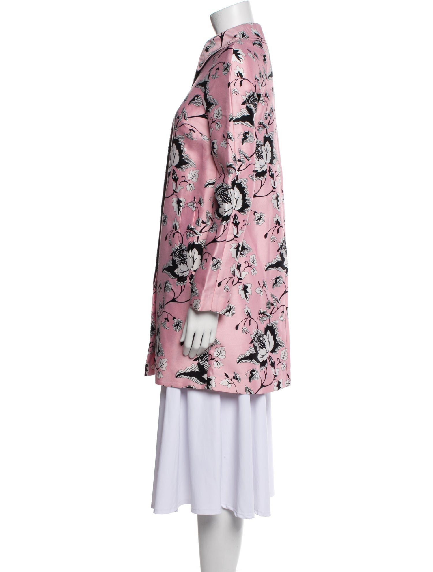 Diane von Furstenberg Floral Print Trench Coat