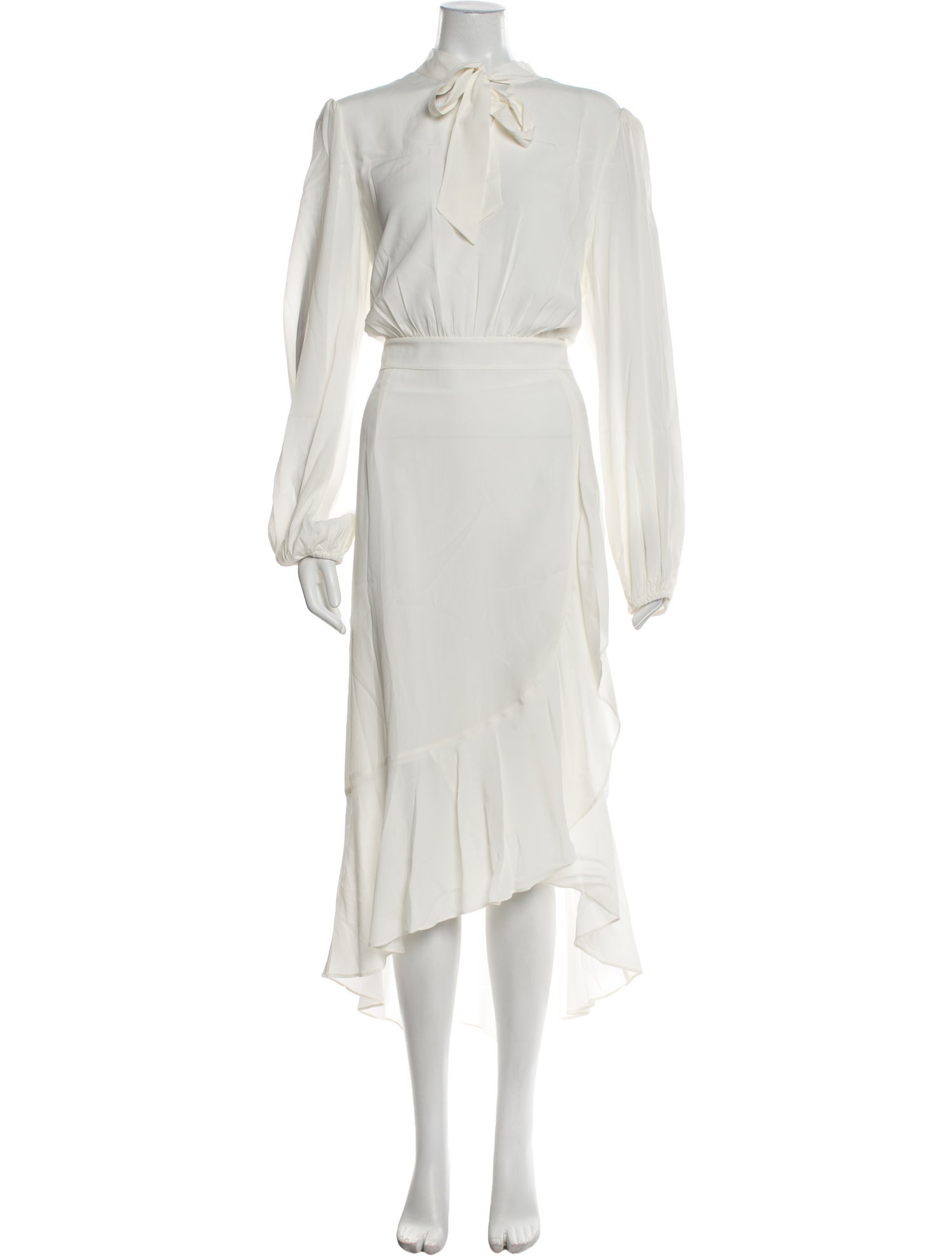 Diane von Furstenberg Tie Neck Long Dress