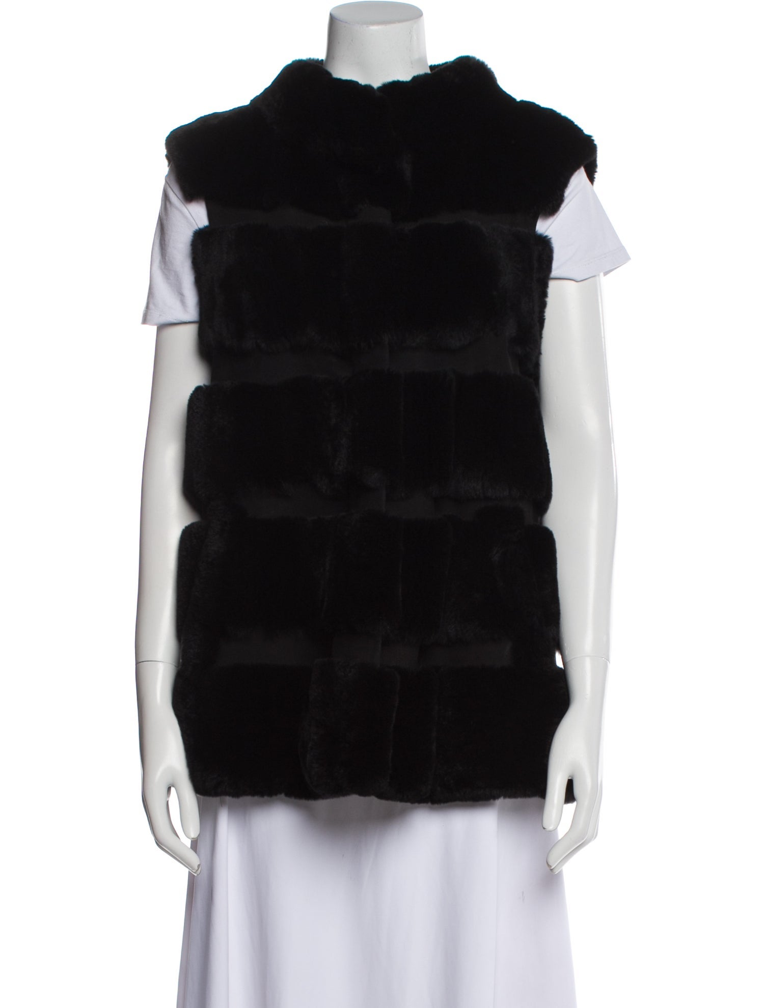 Diane von Furstenberg Linen Fur Coat