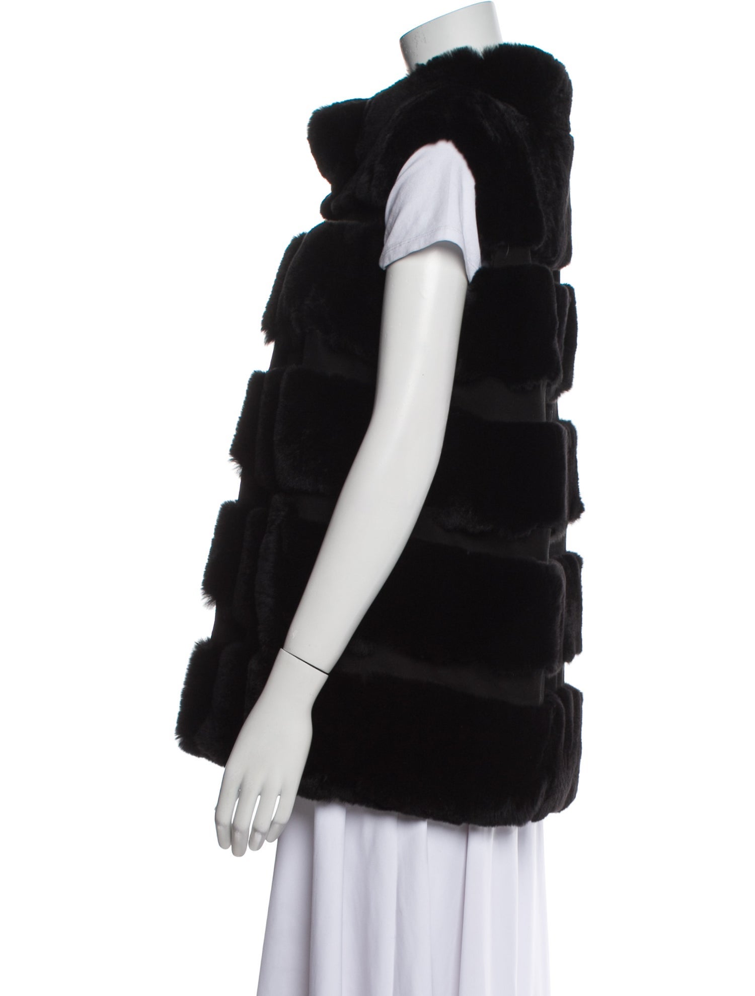 Diane von Furstenberg Linen Fur Coat