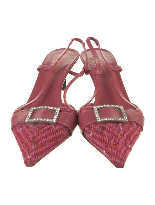 Diane von Furstenberg Tweed Printed Slingback Pumps