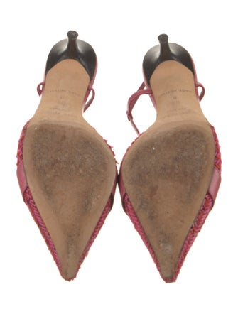 Diane von Furstenberg Tweed Printed Slingback Pumps