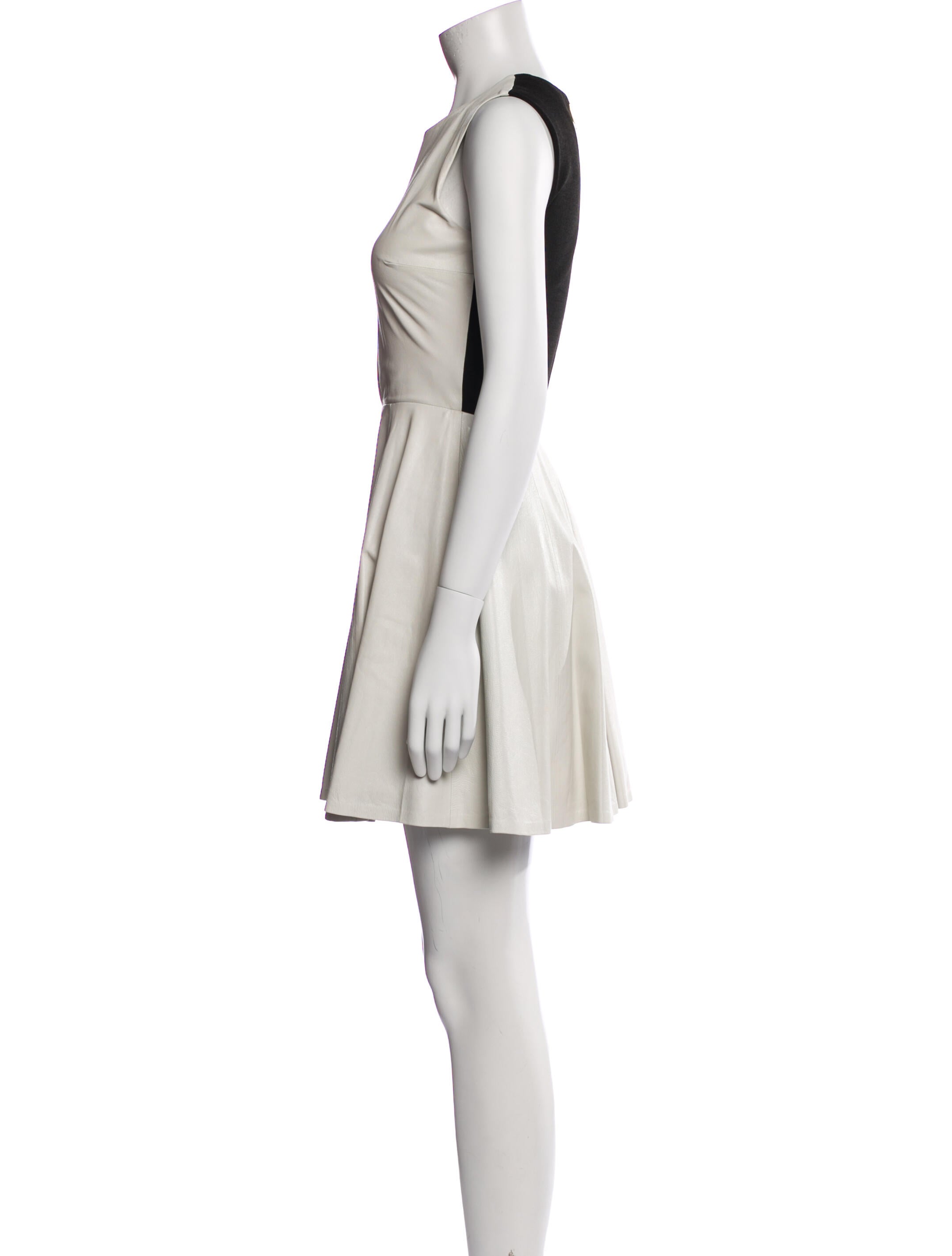 Diane von Furstenberg Leather Mini Dress