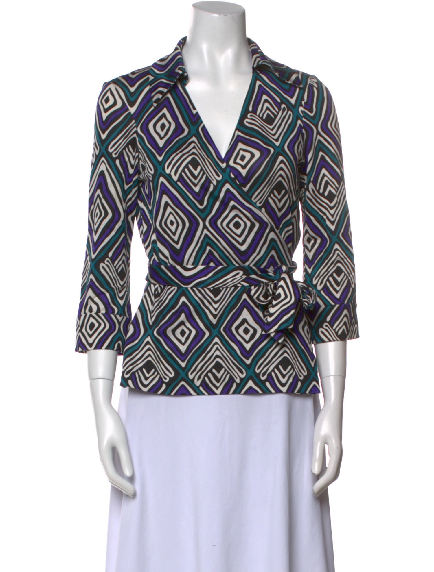 Diane von Furstenberg Silk Printed Blouse