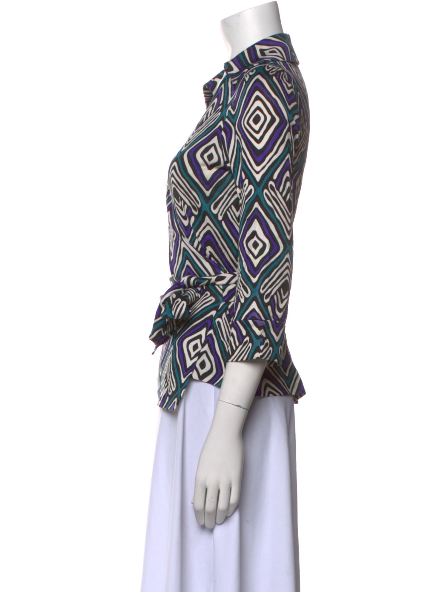 Diane von Furstenberg Silk Printed Blouse