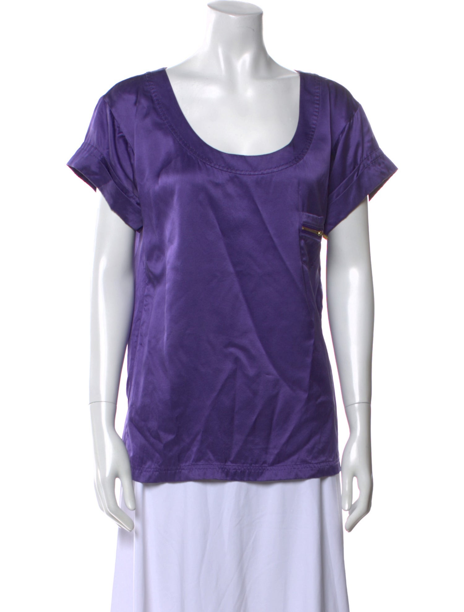 Diane von Furstenberg Silk Scoop Neck Blouse