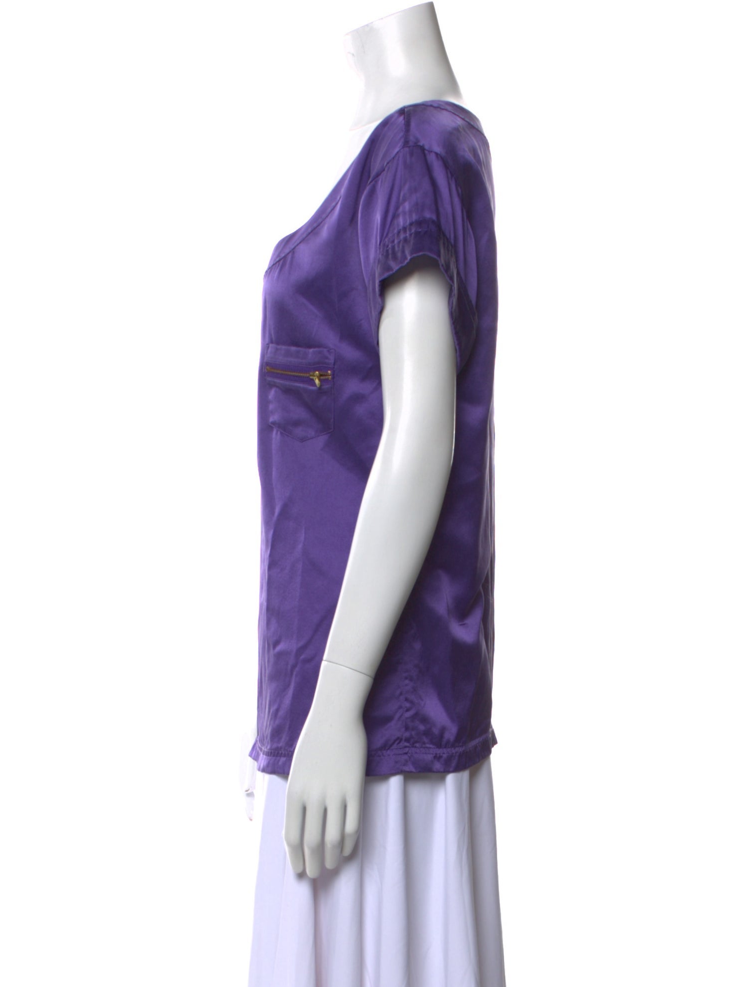 Diane von Furstenberg Silk Scoop Neck Blouse