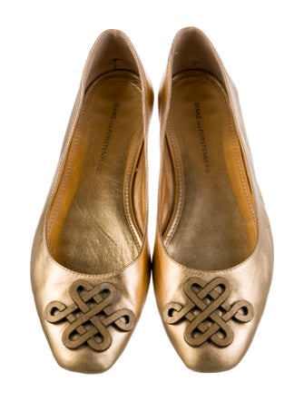 Diane von Furstenberg Leather Ballet Flats