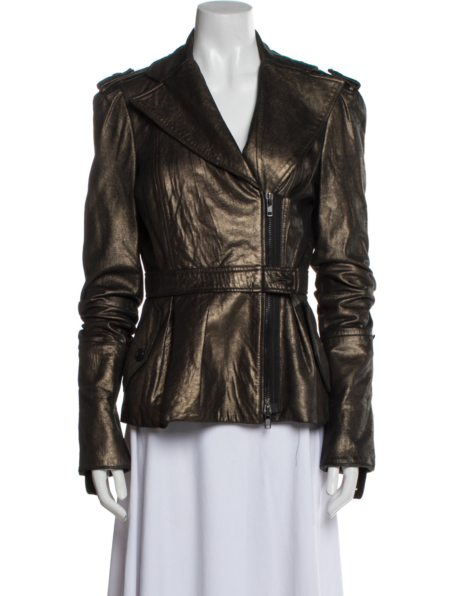 Diane von Furstenberg Leather Biker Jacket