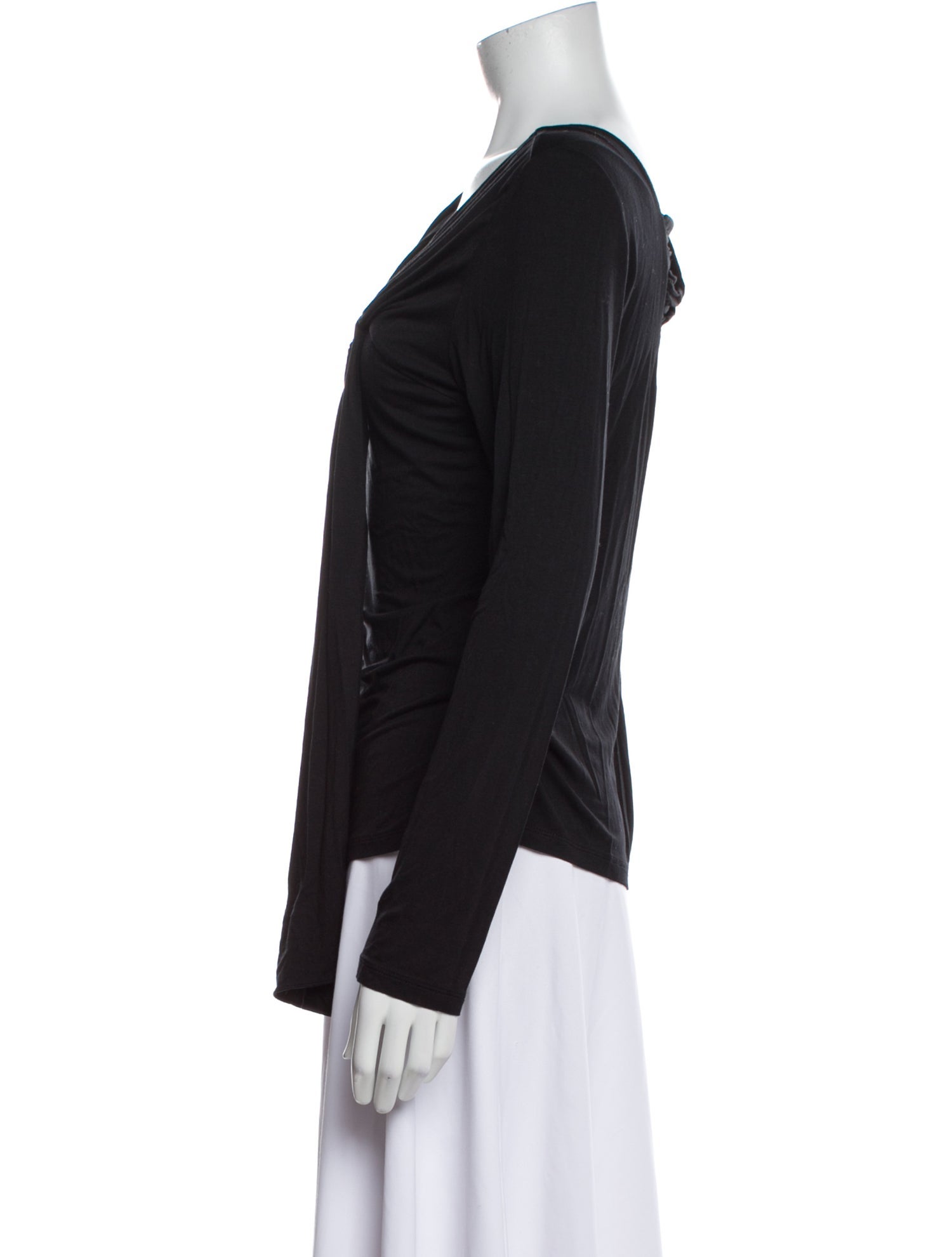 Diane von Furstenberg Cowl Neck Long Sleeve Top