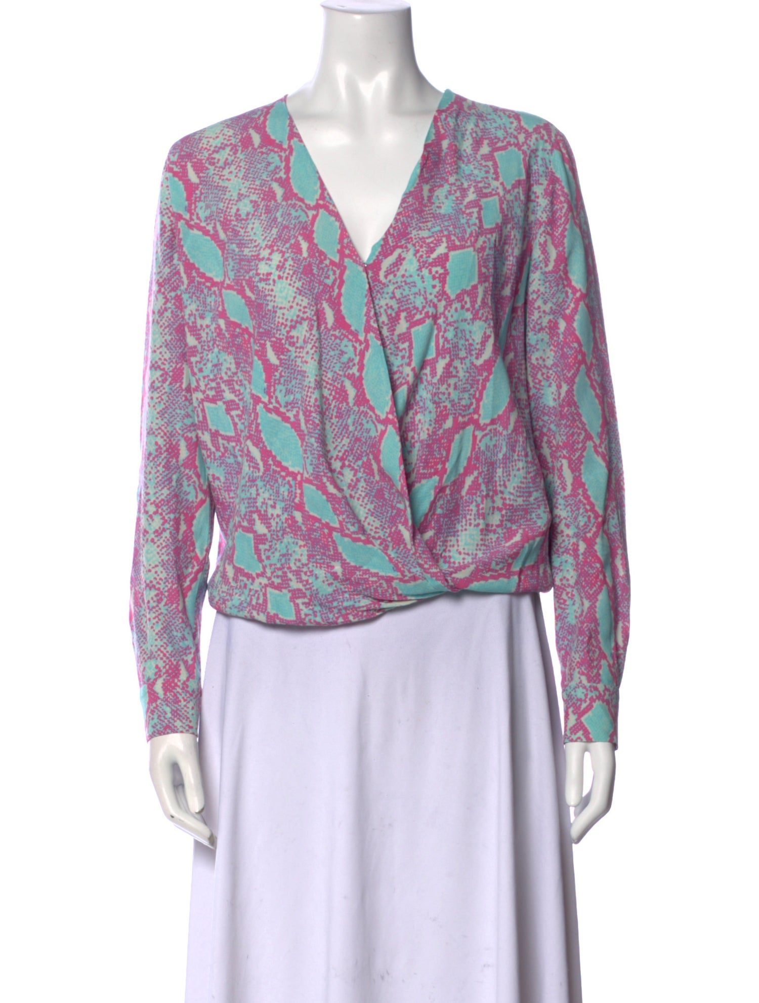 Diane von Furstenberg Paisley Print V-Neck Blouse