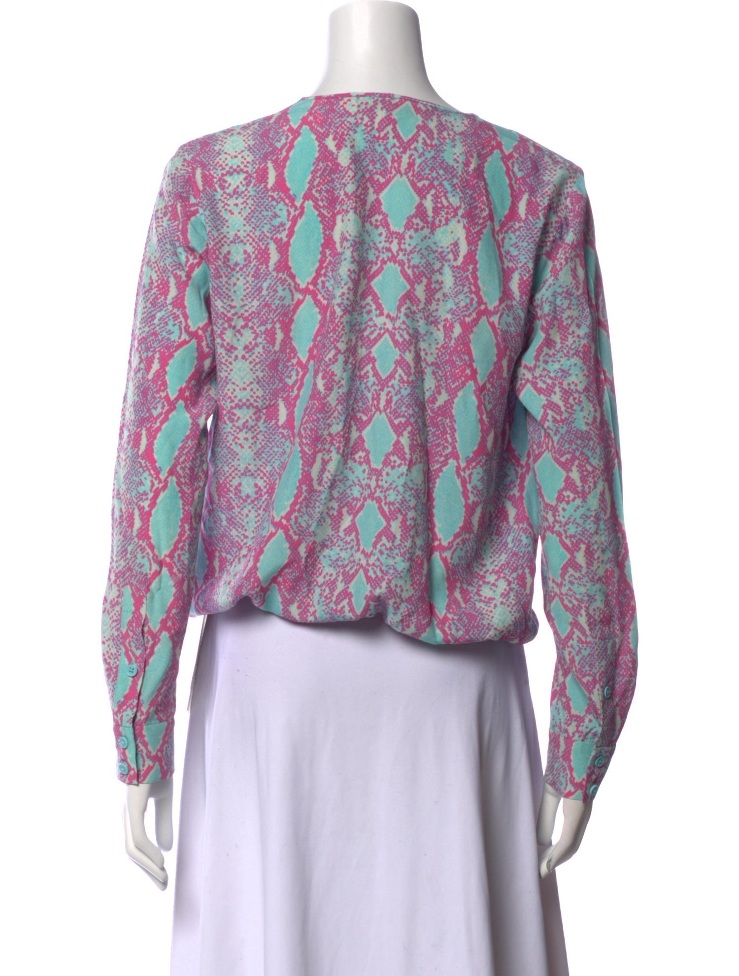 Diane von Furstenberg Paisley Print V-Neck Blouse