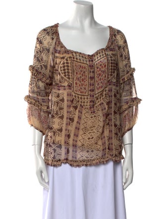 Diane von Furstenberg Silk Printed Blouse