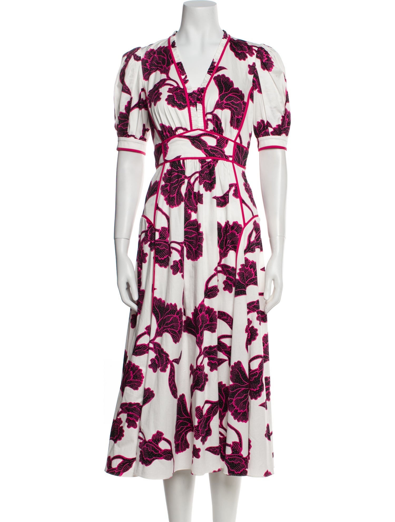 Diane von Furstenberg Floral Print Long Dress
