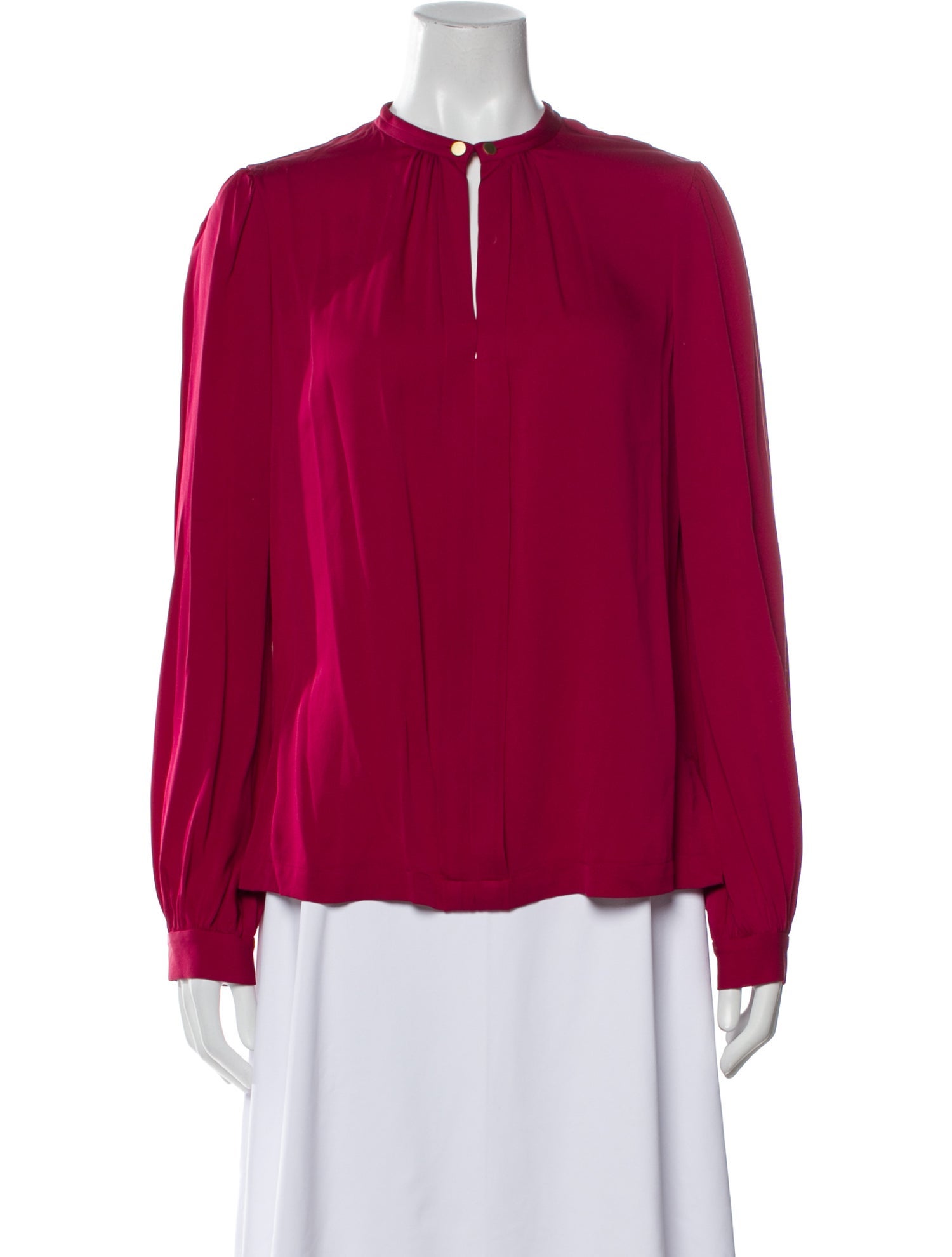 Diane von Furstenberg Silk Mock Neck Blouse