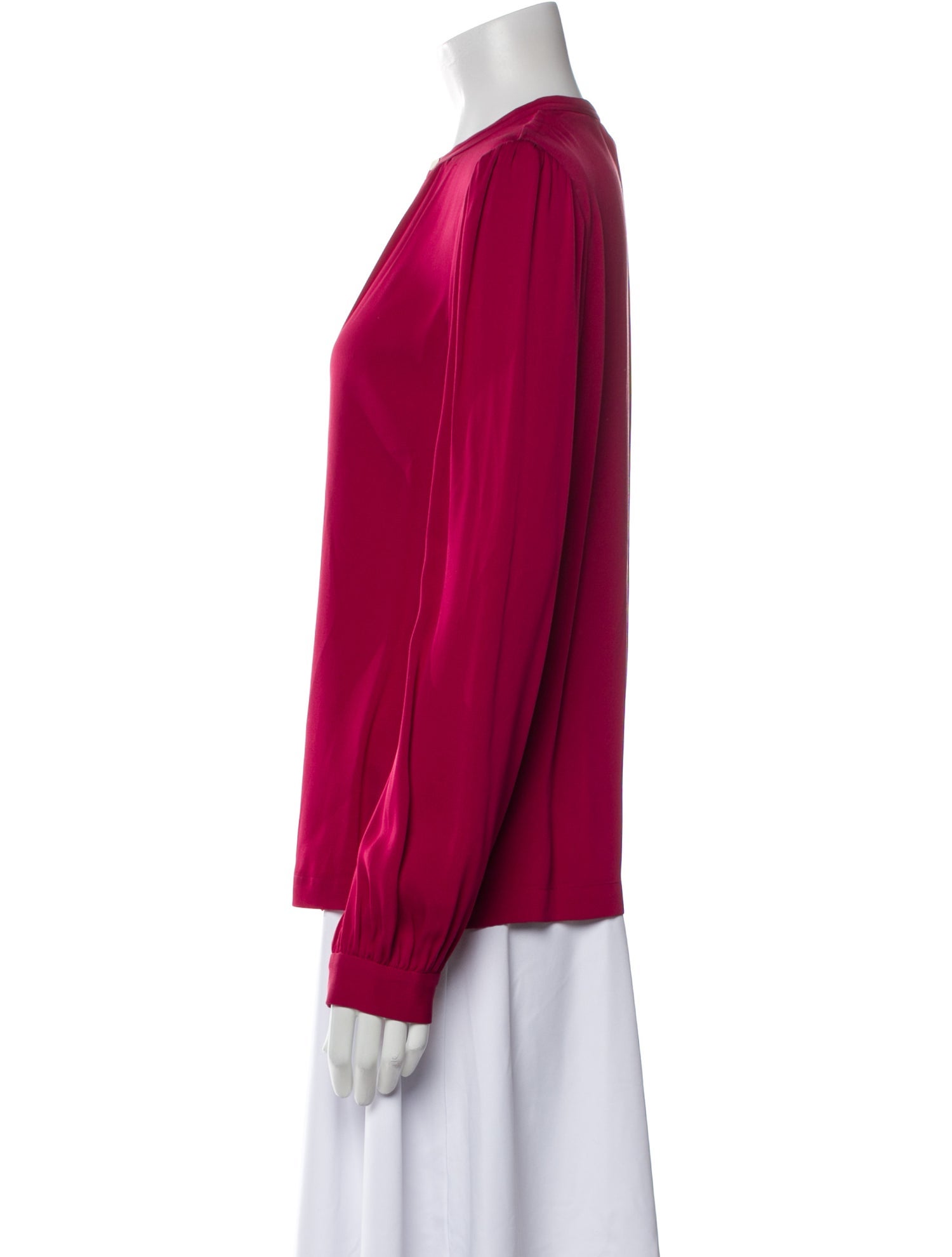 Diane von Furstenberg Silk Mock Neck Blouse