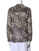 Diane von Furstenberg Silk Animal Print Button-Up Top