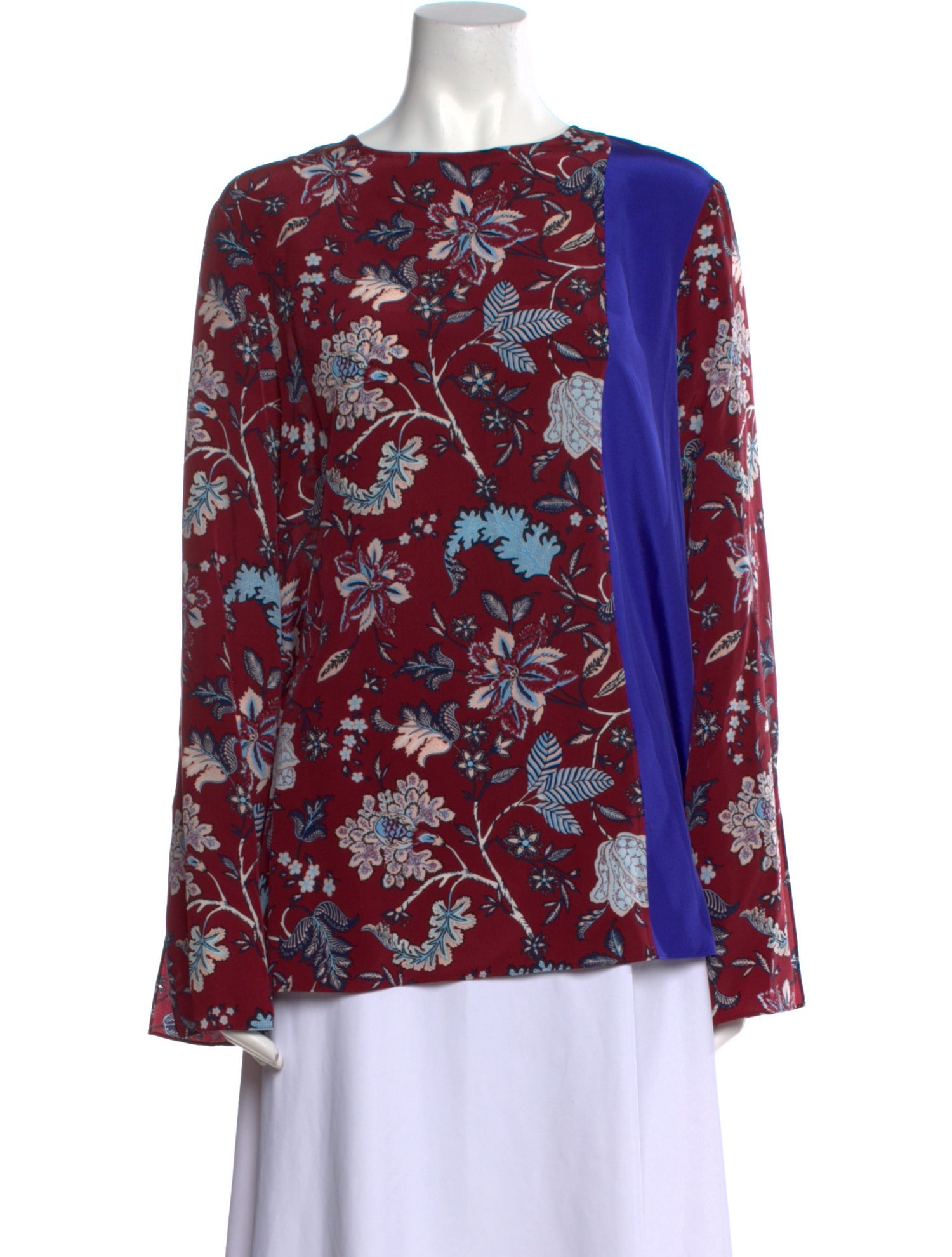 Diane von Furstenberg Silk Floral Print Blouse