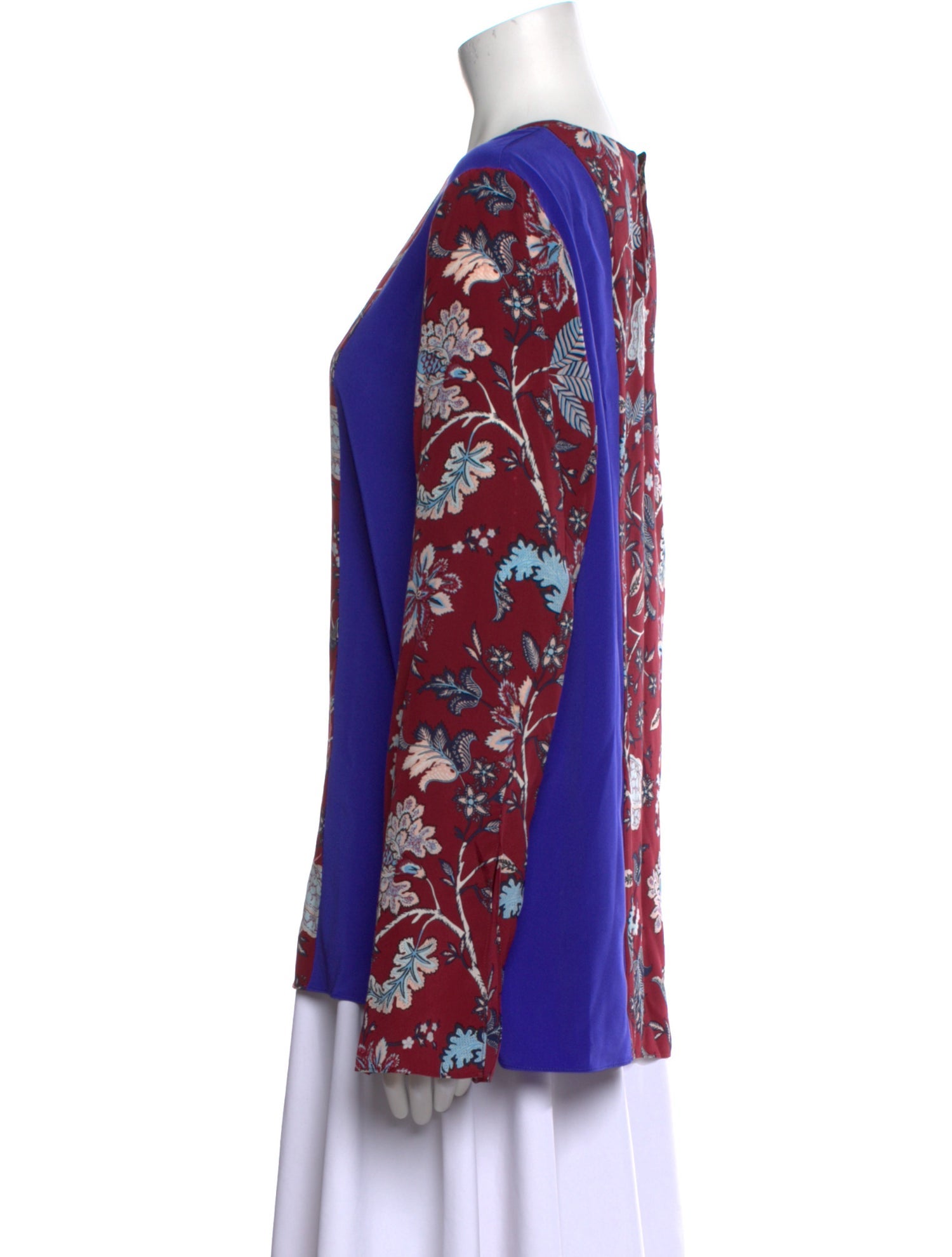 Diane von Furstenberg Silk Floral Print Blouse