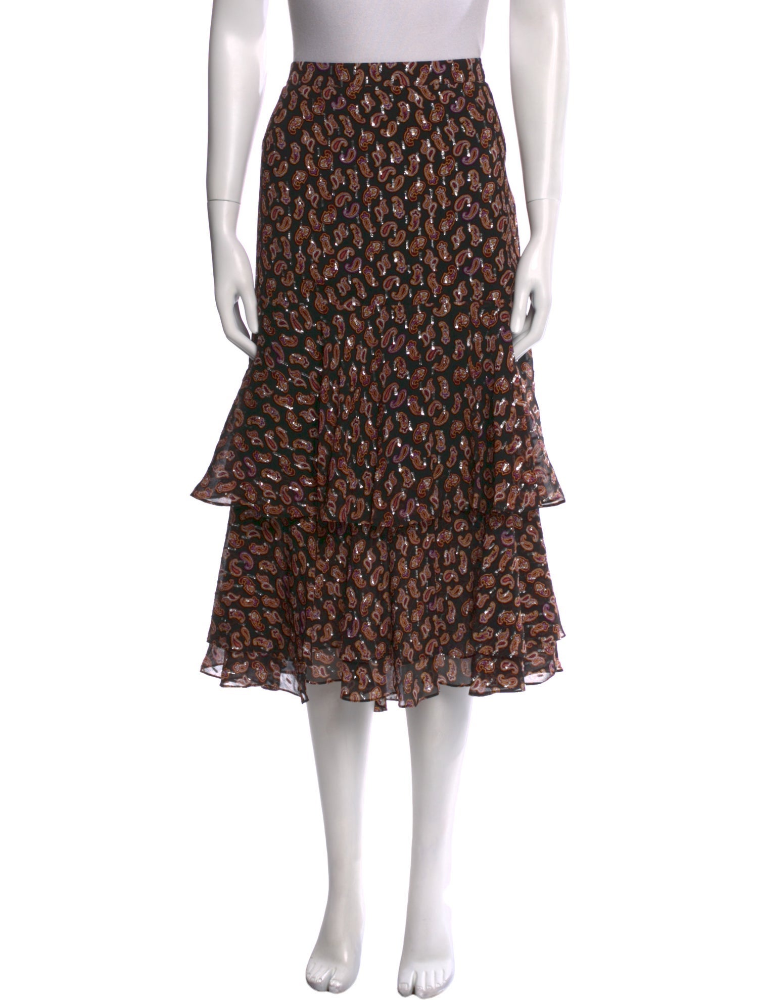 Diane von Furstenberg Silk Midi Length Skirt w/ Tags