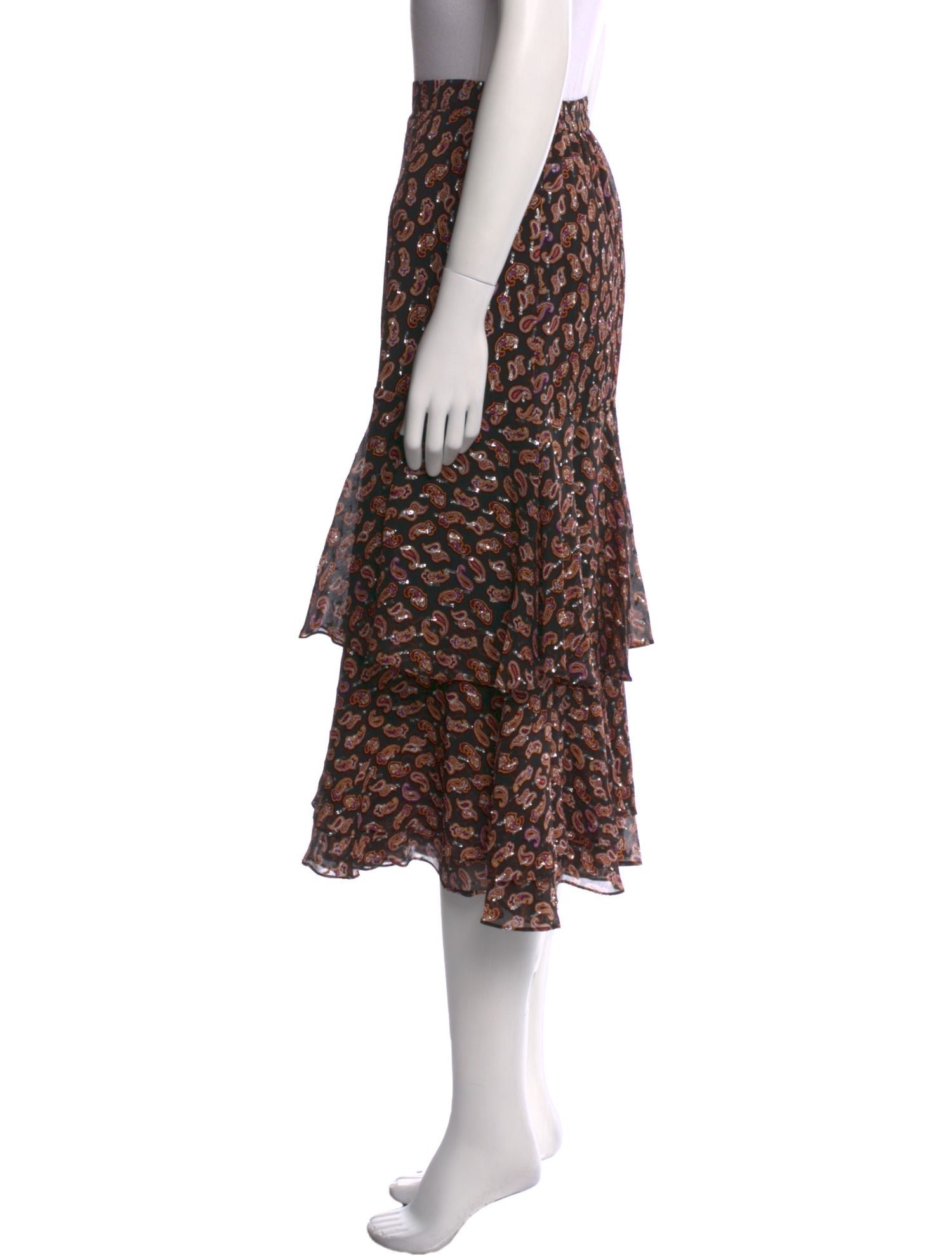 Diane von Furstenberg Silk Midi Length Skirt w/ Tags