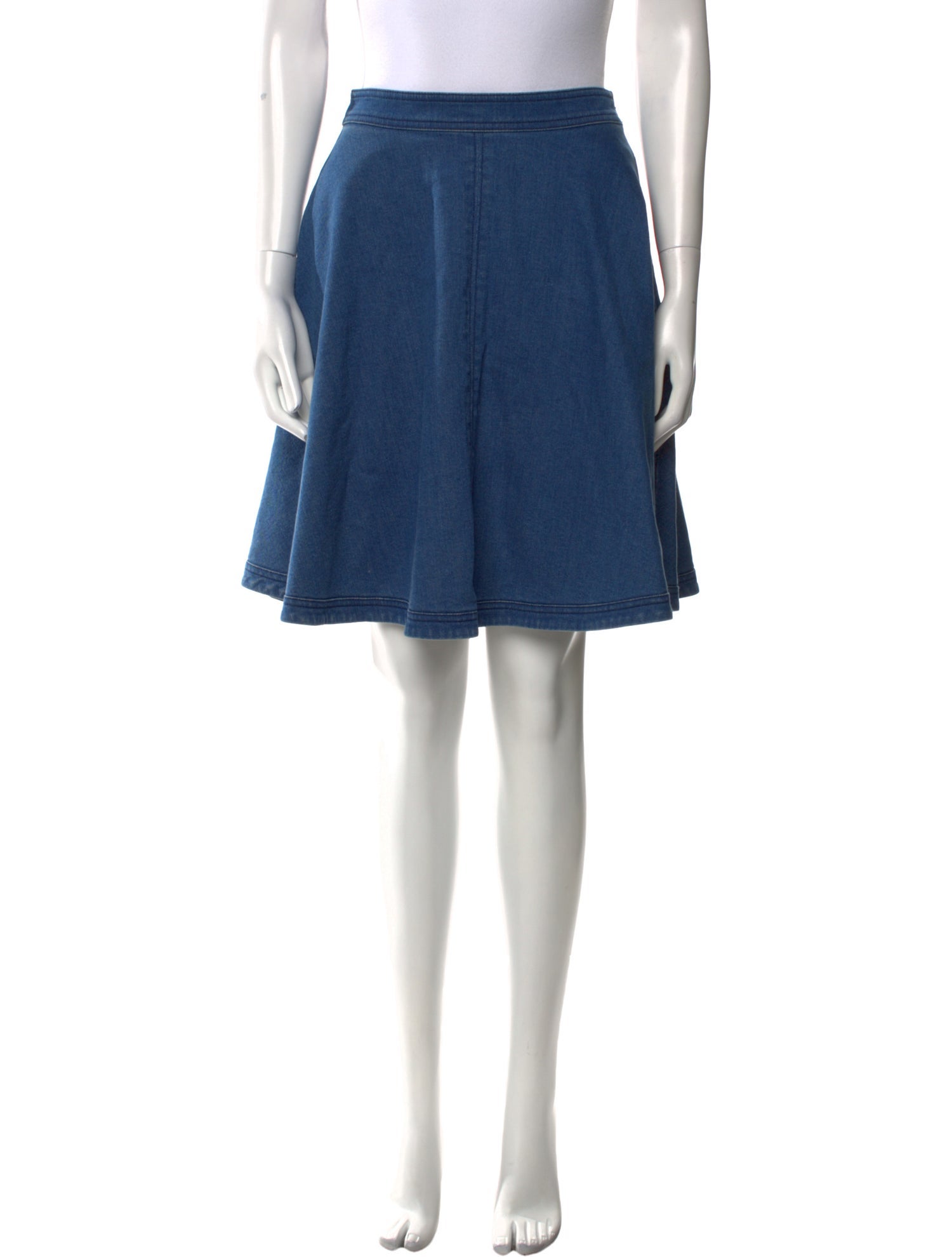 Diane von Furstenberg Pleated Accents Knee-Length Skirt
