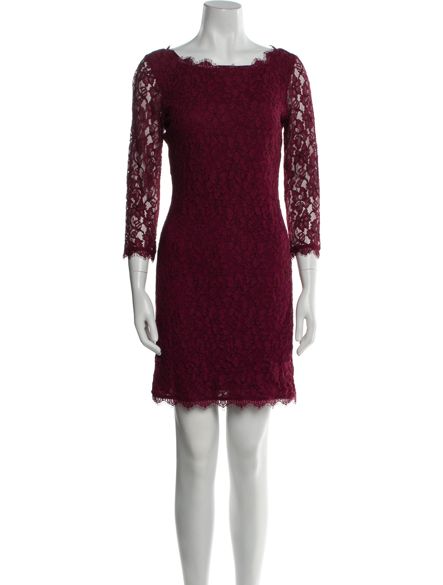 Diane von Furstenberg Lace Pattern Mini Dress