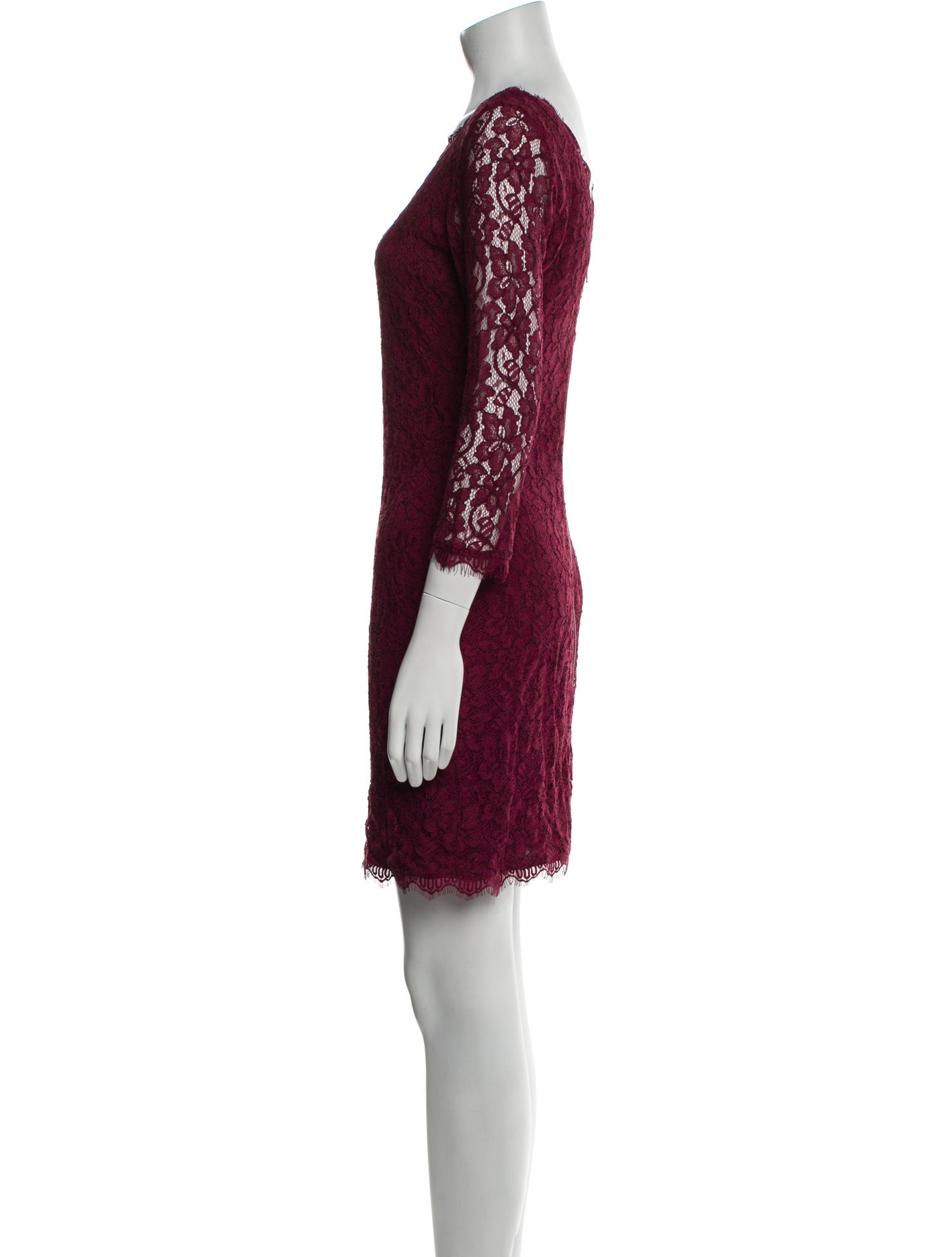 Diane von Furstenberg Lace Pattern Mini Dress