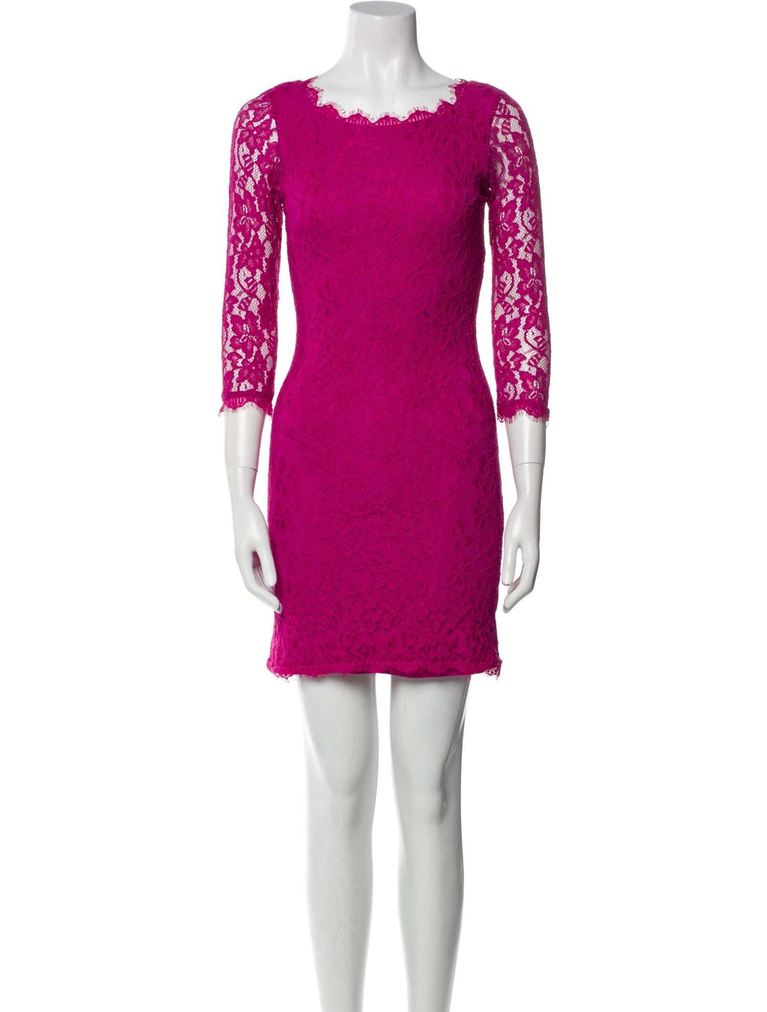 Diane von Furstenberg Lace Pattern Mini Dress