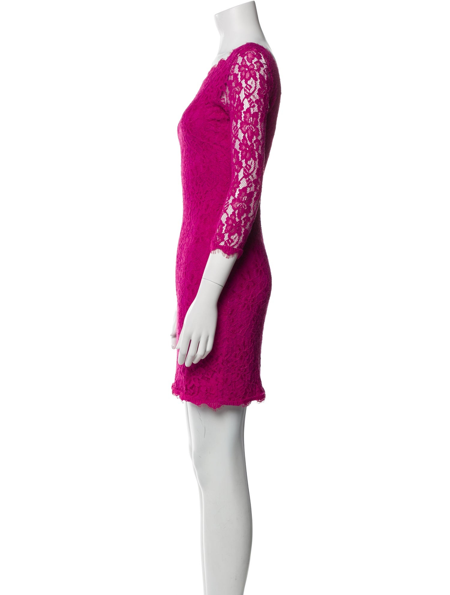 Diane von Furstenberg Lace Pattern Mini Dress